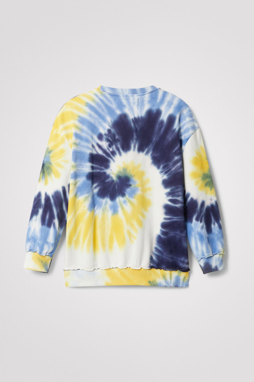 Desigual Tie Dye Sweatshirt - Yellow/Blue, Size S - Women's Pullover - Image 2