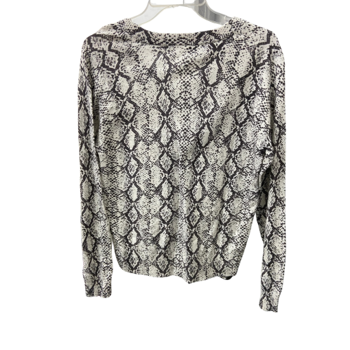 Minnierose Snake Print Sweater White/Black Size M Women's Knit Top - Image 2