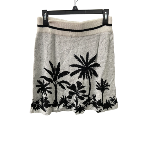 Minnierose Palm Tree Print Skirt - Gray - Size S - Mini Skirt