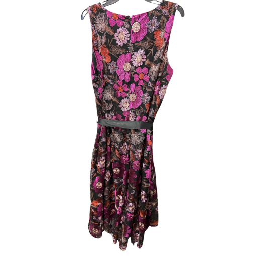 Tahari ASL Black Floral Sleeveless Dress - Size 18W - Party Dress - Image 2