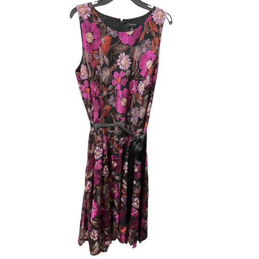 Tahari ASL Black Floral Sleeveless Dress - Size 18W - Party Dress