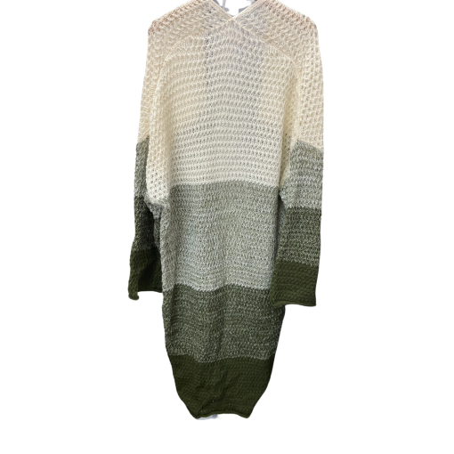 Flex Moda Green Open Knit Cardigan - Women's Sweater - Image 2