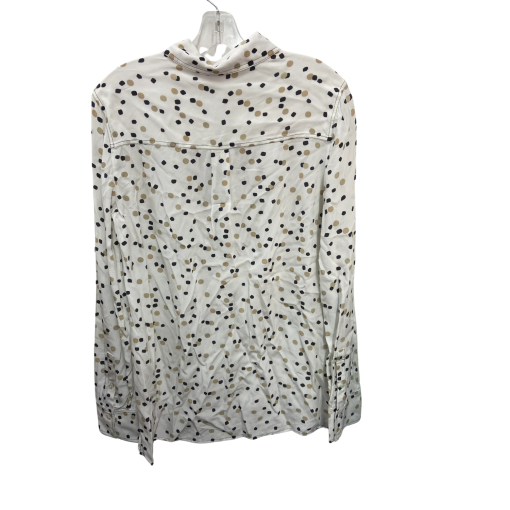 J.Lindeberg Mya Open Wire Shirt White/Beige Polka Dot Blouse - Image 2