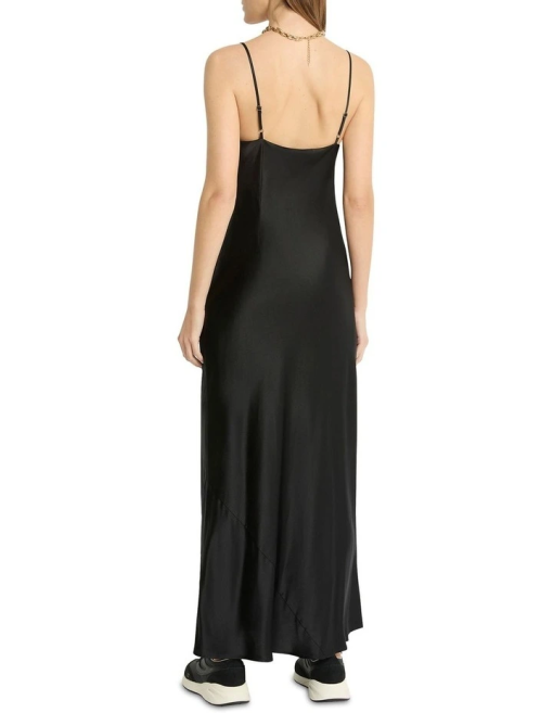 Jump Black Cowl Neck Satin Maxi Dress - Size 3/4 - Gown - Image 2