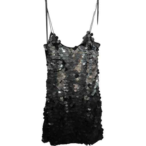 Aidan Mattox Black Sequin Mini Dress Size 6 - Cocktail Dress - Image 2