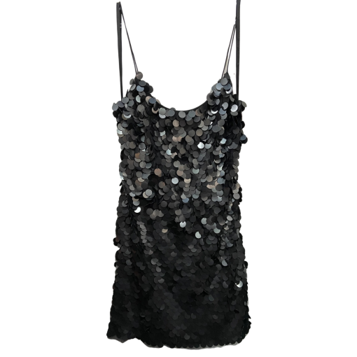 Aidan Mattox Black Sequin Mini Dress Size 6 - Cocktail Dress