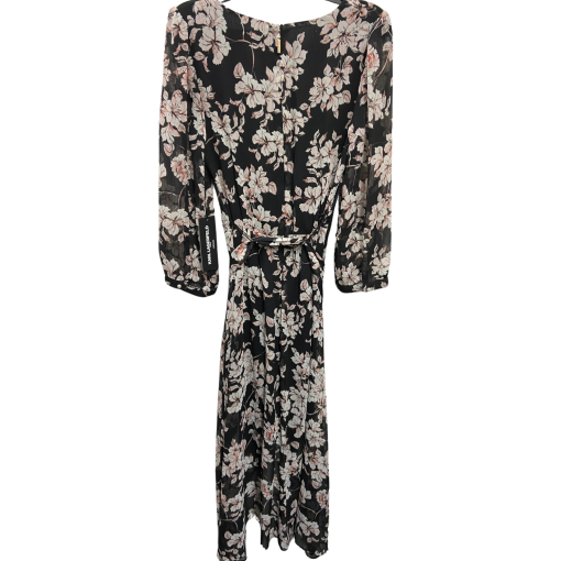 Karl Lagerfeld Black Floral Midi Dress Size 0 - Women's Dress - Image 2