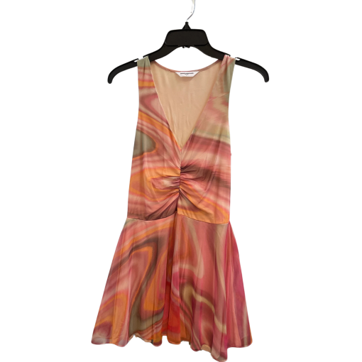 Amanda UPRICHARD Swirl Print Mini Dress Pink S Cocktail Dress