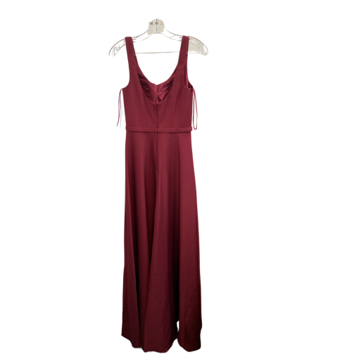 Kleinfeld Burgundy Maxi Bridesmaid Dress Size 4 - Formal Gown - Image 2