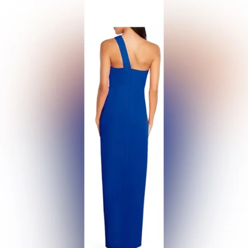 Liv Foster Blue One Shoulder Gown Size 2 - Formal Dresses - Image 2