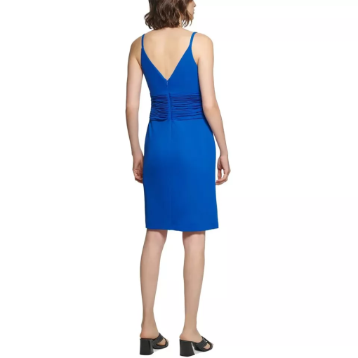 Calvin Klein Blue Ruched Cocktail Dress - Women's Size - Party Dress - Image 2