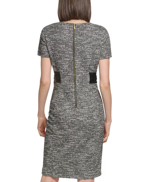 Calvin Klein Tweed Sheath Dress Black/White Size 8 - Work Dresses - Image 2