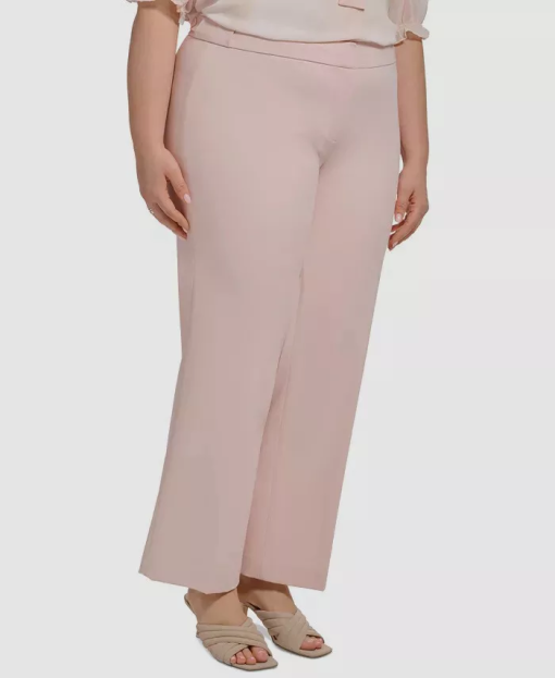 Calvin Klein Plus Pink Wide Leg Pants - Women's Dress Pants - Image 3