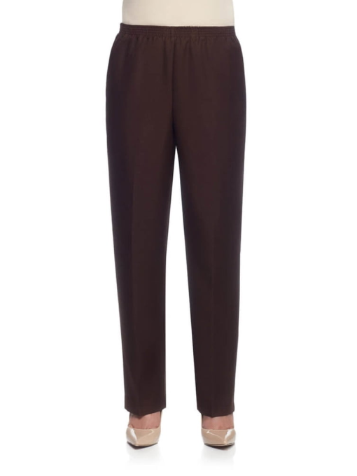 Alfred Dunner Brown Plus Size Pull On Pants 20W - Women's Dress Pants