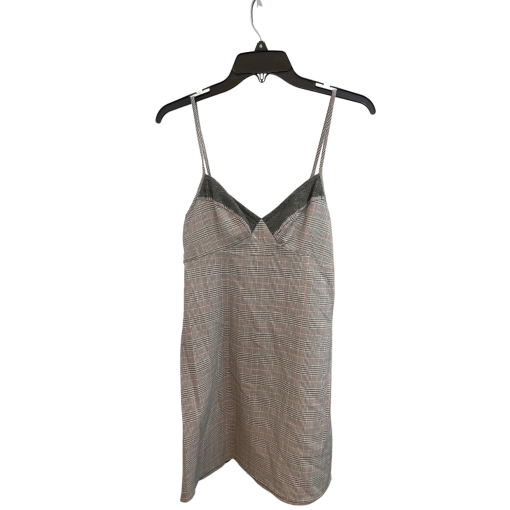 Kingston Plaid Mini Cami Dress - Grey, Small - Women's Dresses