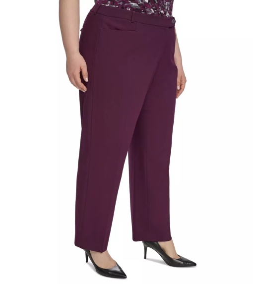 Calvin Klein Plus Purple Straight Leg Pants - Size 24W - Work Trousers - Image 3