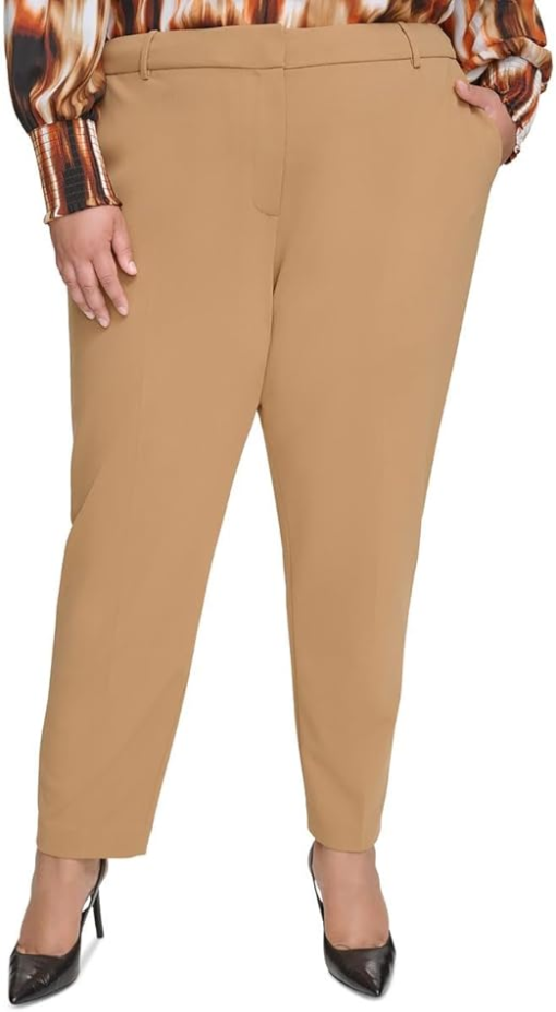 Calvin Klein Plus Khaki Ankle Pants 18W - Women's Work Pants