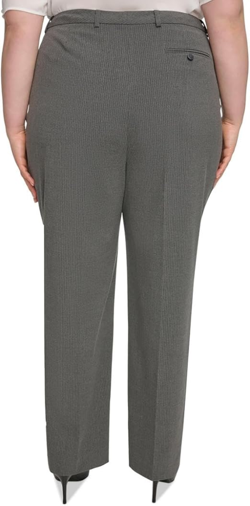 Calvin Klein Plus Gray Pinstripe Dress Pants Size 12 - Women's Trousers - Image 2