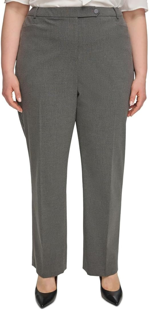 Calvin Klein Plus Gray Pinstripe Dress Pants Size 12 - Women's Trousers