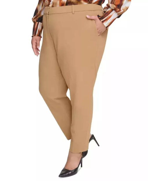 Calvin Klein Khaki Plus Size Dress Pants - Women's Work Pants - Image 3