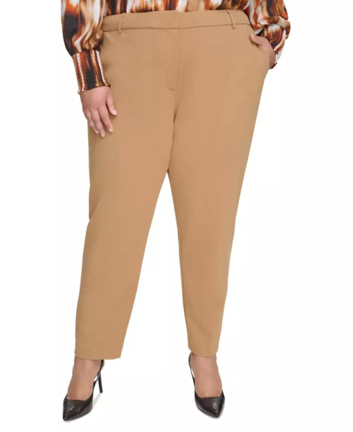 Calvin Klein Khaki Plus Size Dress Pants - Women's Work Pants