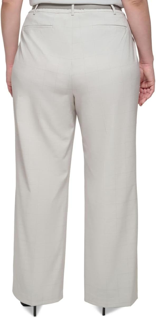 Calvin Klein Plus Size Gray Windowpane Dress Pants - 22W - Image 2