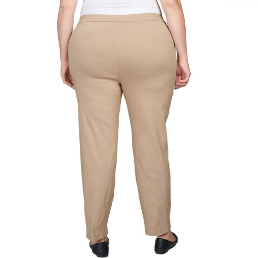 Alfred Dunner Plus Tan Pull-On Pants 20W - Women's Dress Slacks - Image 2