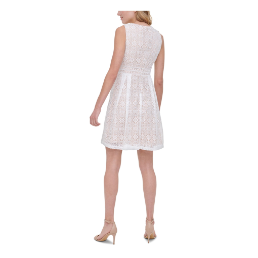 Kensie White Lace Fit & Flare Dress Size 4 - Cocktail Dress - Image 2