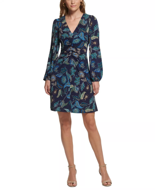 Vince Camuto Navy Floral Mini Dress 6P - Cocktail Party Dress