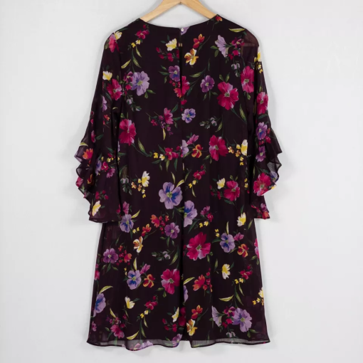 Calvin Klein Floral Mini Dress Purple Size 2 - Women's Cocktail Dress - Image 2