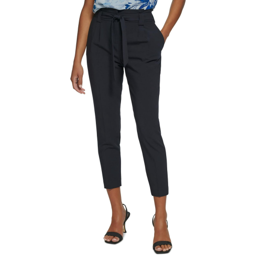 Calvin Klein Black Cropped Pants - High Rise Women's Trousers