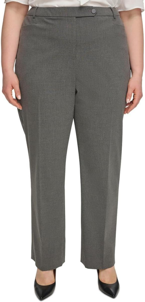 Calvin Klein Plus Gray Pinstripe Pants 22W - Women's Dress Pants