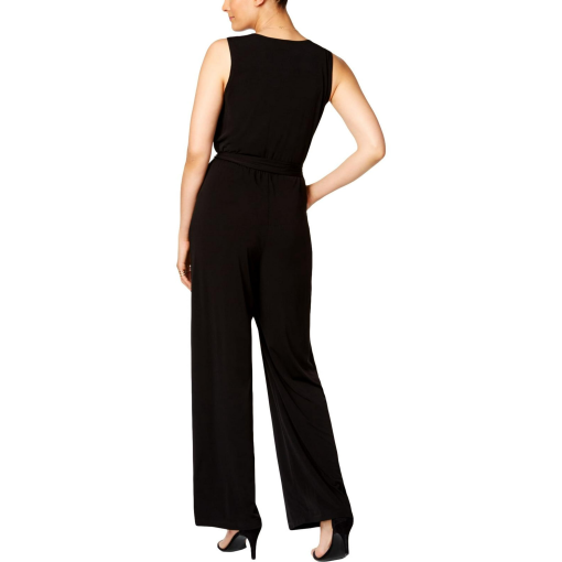 NY Collection Black Jumpsuit - Plus Size Wide Leg Jumpsuit - Women's Clothing - Image 2