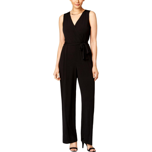 NY Collection Black Jumpsuit - Plus Size Wide Leg Jumpsuit - Women's Clothing