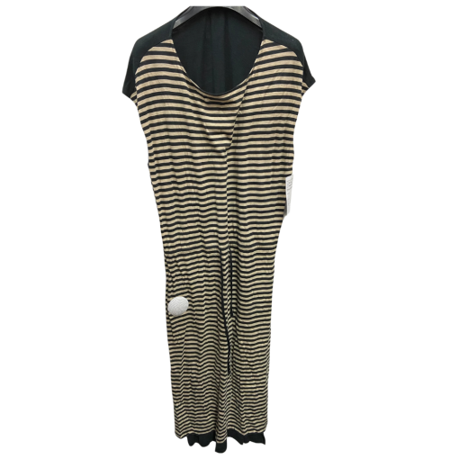 DKNY Striped Jumpsuit Black/Beige Small Women's Romper Outfit