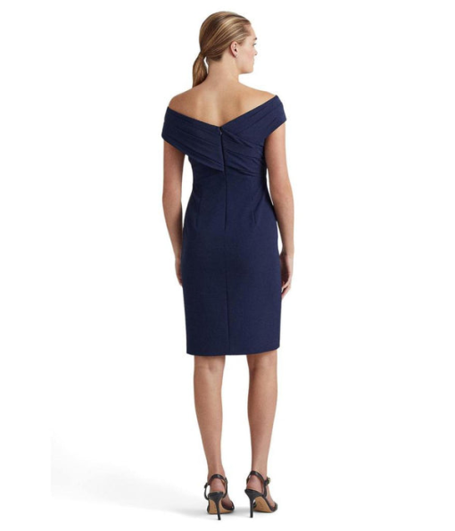 Ralph Lauren Navy Off-Shoulder Cocktail Dress Size 4 - Party Dress - Image 2