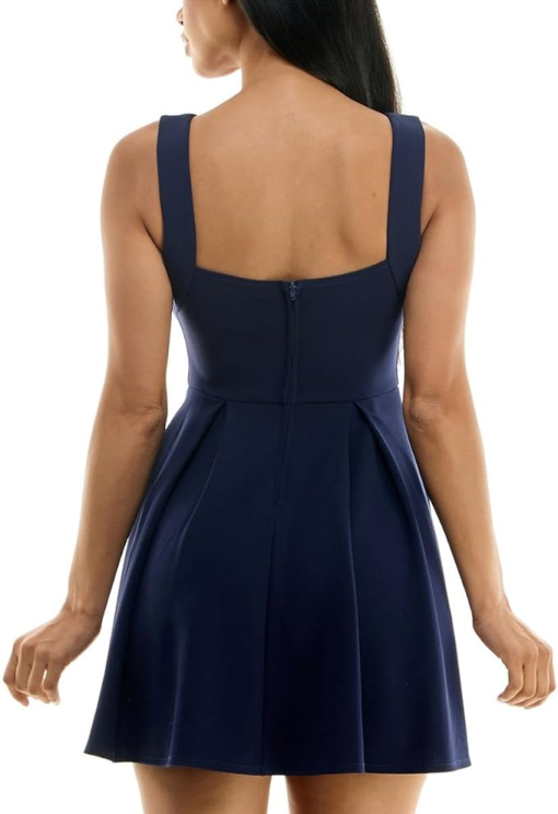 B-Darlin Navy Fit & Flare Dress Size 7/8 - Party Dress - Image 2