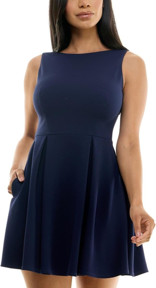 B-Darlin Navy Fit & Flare Dress Size 7/8 - Party Dress