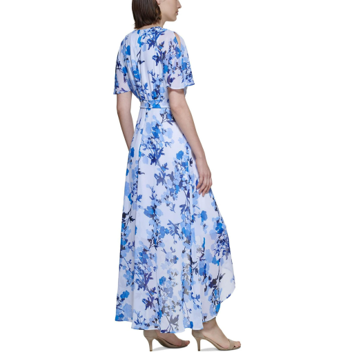 Calvin Klein Blue Floral Maxi Dress Size 8 - Women's Summer Dress - Image 2