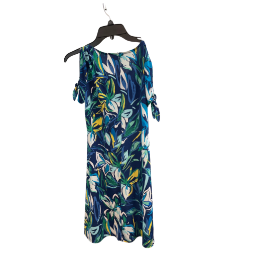 MSK Petite Blue Floral Cold Shoulder Dress - Women's Dresses - Image 2