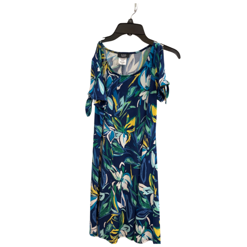 MSK Petite Blue Floral Cold Shoulder Dress - Women's Dresses