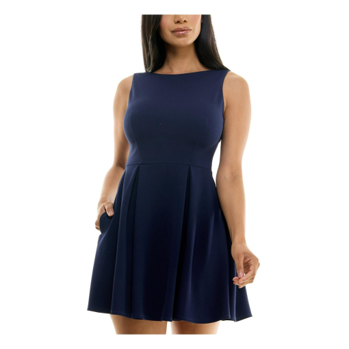 B-Darlin Navy Fit & Flare Dress - Juniors Size 1/2 Party Dress