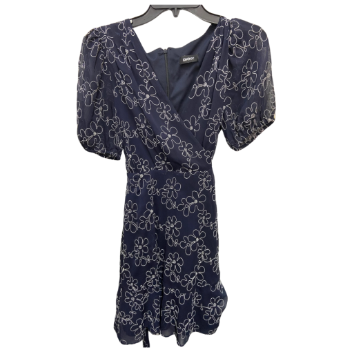 DKNY Navy Floral Mini Dress - Women's Party Dress - No Size