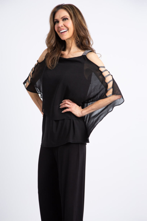 MSK Plus Black Jumpsuit 2X | Plus Size Evening Wear - Image 2