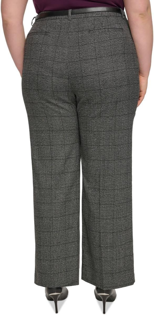 Calvin Klein Plus Plaid Gray Pants 22W - Women's Dress Trousers - Image 2