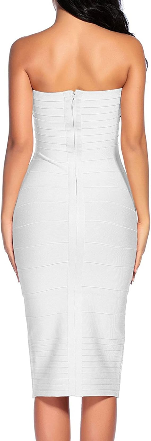 Bebe White Bandage Midi Dress - XS - Bodycon Dress for Women - Image 2