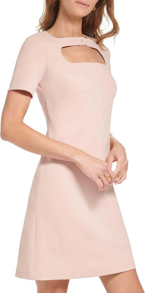 Tommy Hilfiger Pink Cut-Out Mini Dress Size 10 - Party Dress