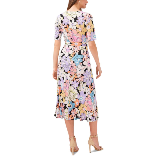 MSK Floral Midi Dress - Multi-Color, L - Women's Dresses - Image 2