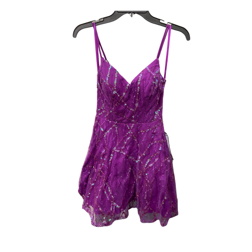 City Studio Purple Sequin Mini Dress - Size 0 - Party Dress