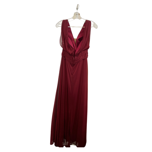 Kleinfeld Burgundy Gown Size 10 | Formal Dress - Image 2